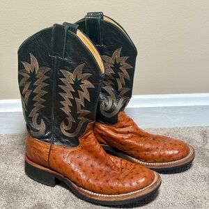 Men's Black and Brown Leather Boots